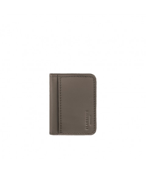 Leather cover for ID passport and driver's license 4.1 dark beige with coat of arms