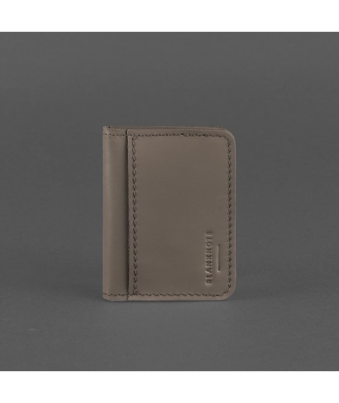 Leather cover for ID passport and driver's license 4.1 dark beige with coat of arms