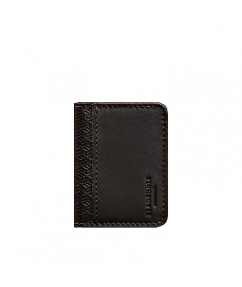 Men's leather cover for ID passport and driver's license 4.0 carbon brown