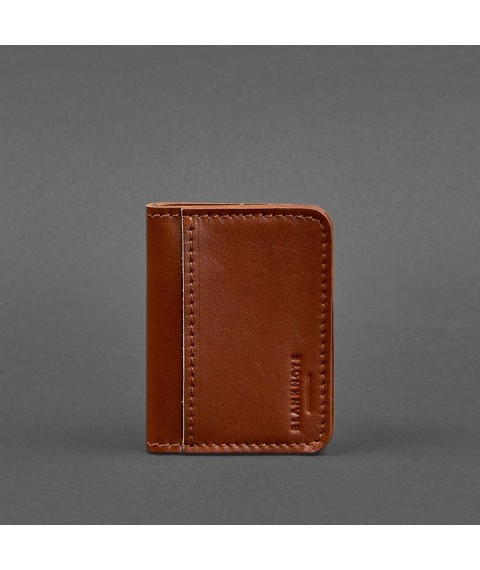 Leather cover for ID passport and driver's license 4.0 light brown