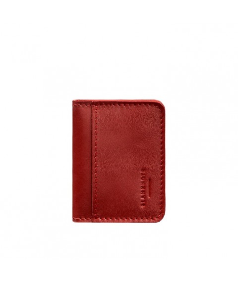 Women's leather cover for ID-passport and driver's license 4.0 red