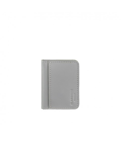 Leather cover for ID-passport and driver's license 4.1 Gray with coat of arms