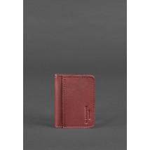 Women's leather cover for ID-passport and driver's license 4.0 burgundy
