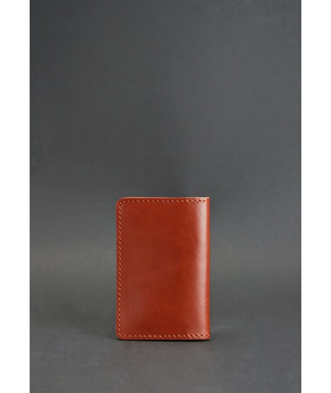 Leather card case (business card holder) 6.0 light brown