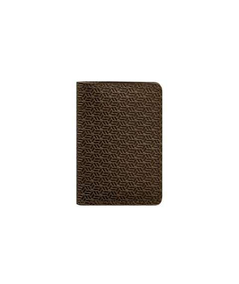 Men's leather card case (business card holder) 6.0 Carbon dark brown Crazy Horse
