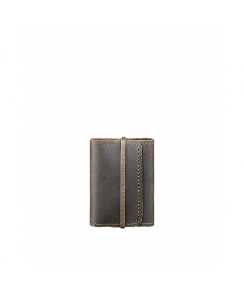 Leather card case 1.1 dark brown Crazy Horse