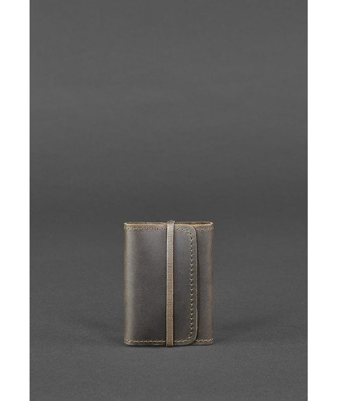 Leather card case 1.1 dark brown Crazy Horse