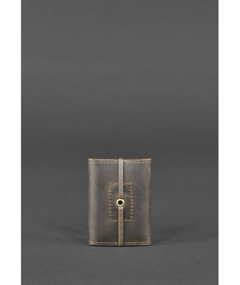 Leather card case 1.1 dark brown Crazy Horse