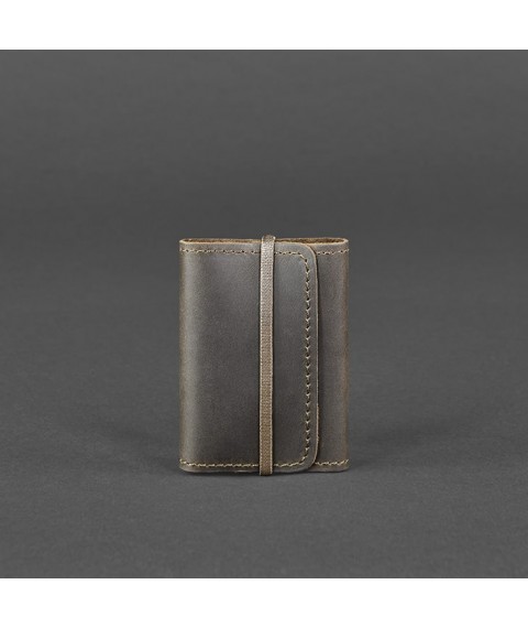 Leather card case 1.1 dark brown Crazy Horse