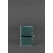 Leather card case 7.0 green Crazy Horse