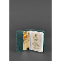 Leather card case 7.0 green Crazy Horse