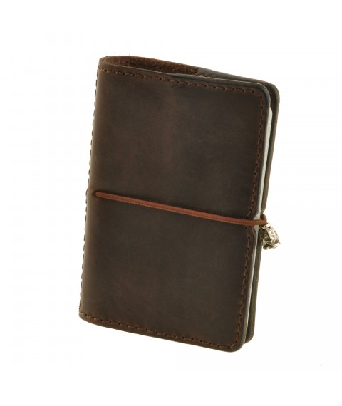 Leather card case 7.0 dark brown Crazy Horse