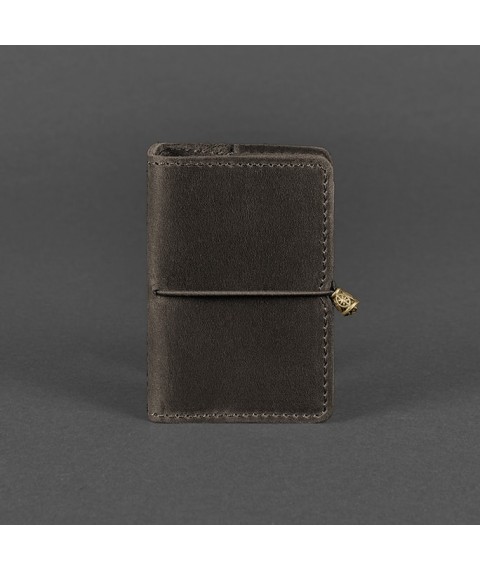 Leather card case 7.0 dark brown Crazy Horse