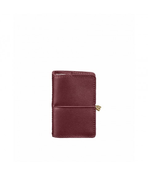 Women's leather card case 7.0 burgundy Crust