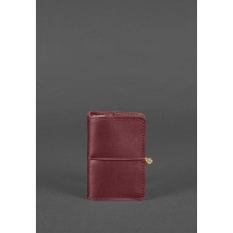 Women's leather card case 7.0 burgundy Crust