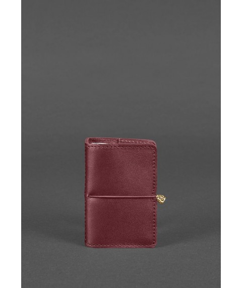 Women's leather card case 7.0 burgundy Crust