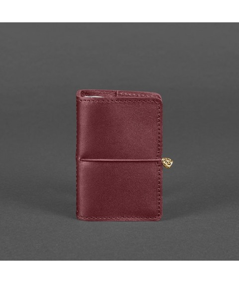Women's leather card case 7.0 burgundy Crust