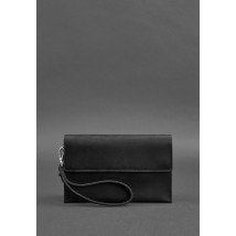 Men's leather clutch-purse 3.0 black Crazy Horse