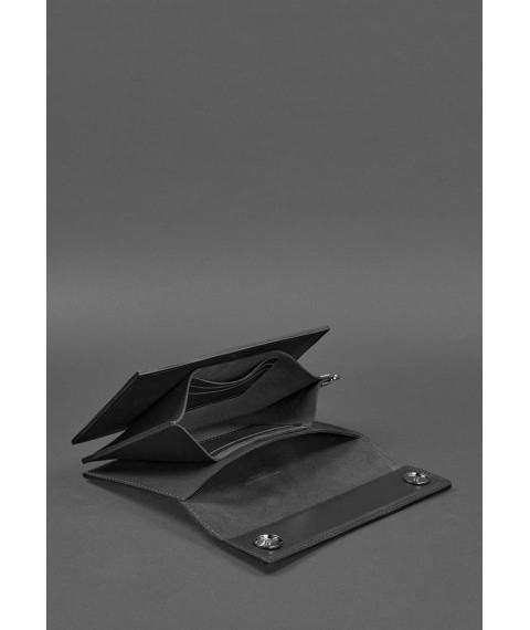Кожаный мужской клатч-барсетка 3.0 черный краст