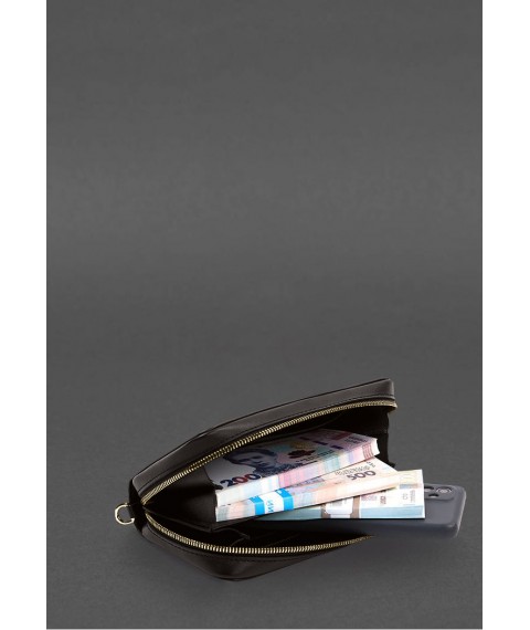 Leather banknote clutch 4.0 dark brown crust