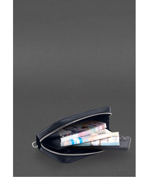 Leather banknote clutch 4.0 blue crust