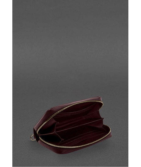 Leather banknote clutch 4.0 burgundy crust