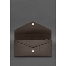 Кожаный  клатч (портмоне) на кнопке 5.0 Темно-бежевый