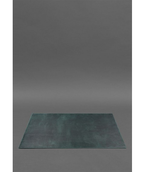 Overlay for the executive desk - Leather blotter 1.0 Green Crazy Horse
