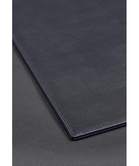 Executive desk overlay - Leather blotter 1.0 Dark blue Crazy Horse