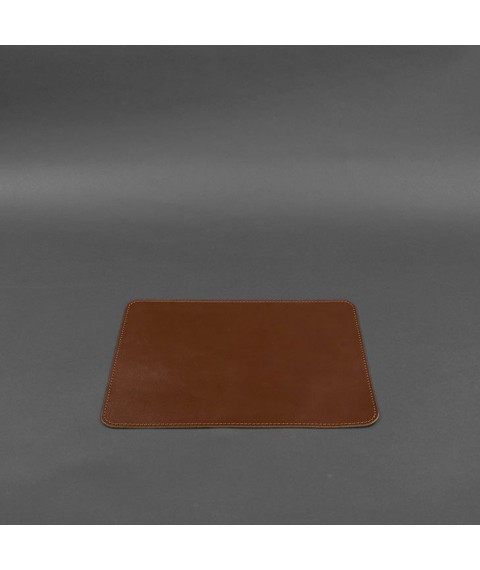 Mouse pad made of genuine leather 1.0 light brown crust