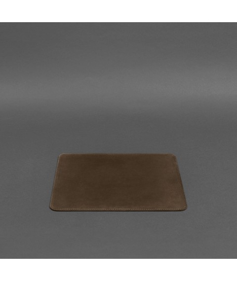 Mouse pad made of genuine leather 1.0 dark brown Crazy Horse