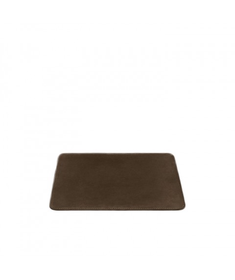 Mouse pad made of genuine leather 1.0 dark brown Crazy Horse