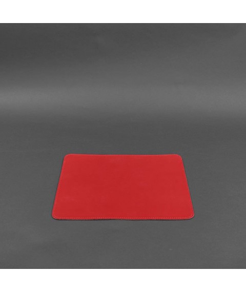 Mouse pad made of genuine leather 1.0 red crust