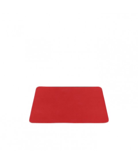 Mouse pad made of genuine leather 1.0 red crust
