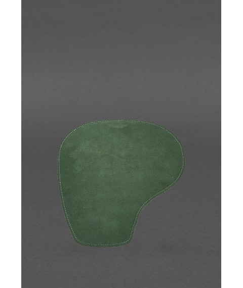 Mouse pad "Grushka" made of genuine leather green Crazy Horse