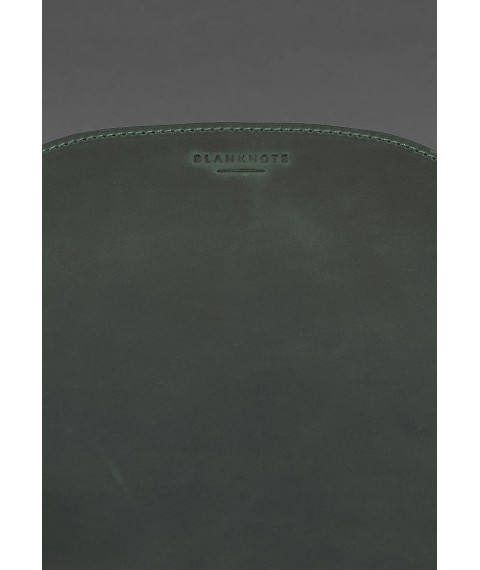 Mouse pad "Grushka" made of genuine leather green Crazy Horse