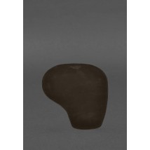 Mouse pad "Grushka" made of genuine leather dark brown Crazy Horse