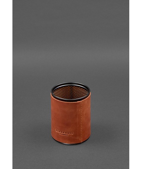 Desktop set made of genuine leather 5.0 with a map of Ukraine light brown Crazy Horse
