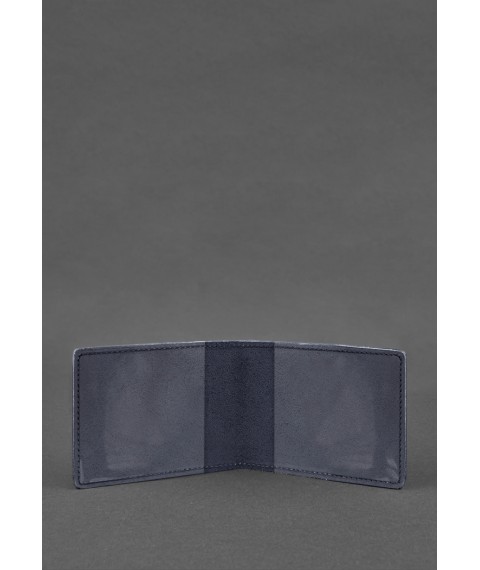 Universal leather ID cover dark blue