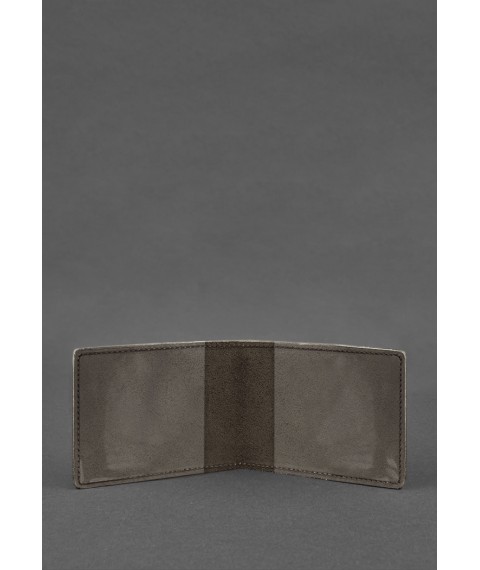 Leather cover for combat identification card (UCD) dark brown Crazy Horse