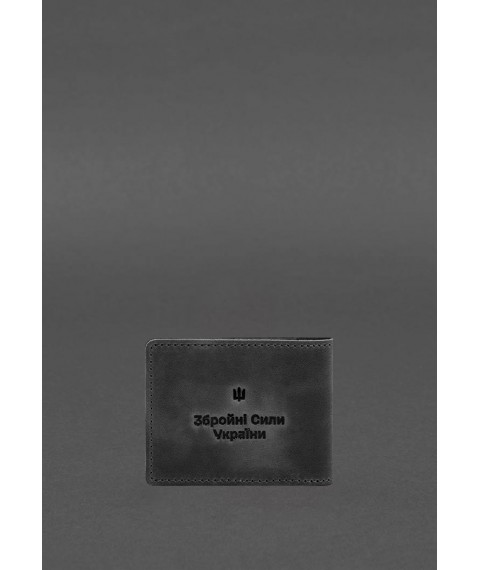 Leather cover for ID card (UCD) 2.2 black Crazy Horse