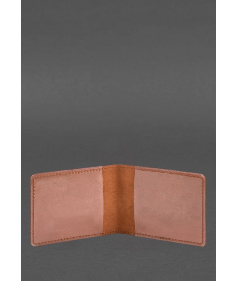 Leather cover for combat participant ID (UCD) 2.2 light brown Crazy Horse