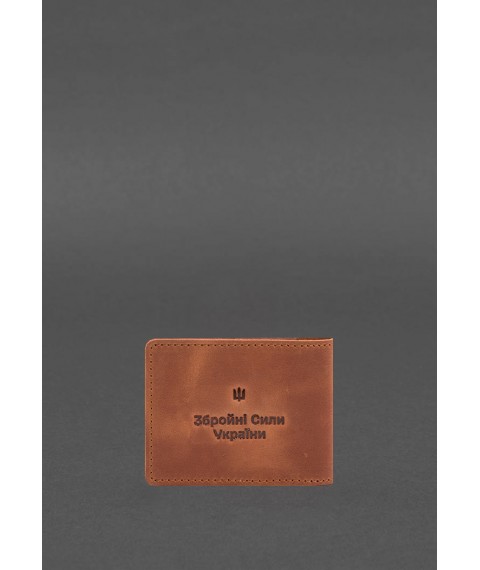 Leather cover for combat participant ID (UCD) 2.2 light brown Crazy Horse