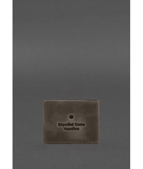 Кожаная обложка для удостоверения участника боевых действий (УБД) 2.2 темно-коричневый Crazy Horse