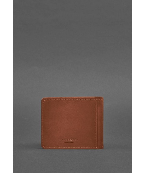 Leather ID cover with coat of arms, light brown Crazy Horse