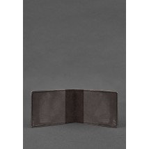 Универсальная кожаная обложка для удостоверения темно-коричневая
