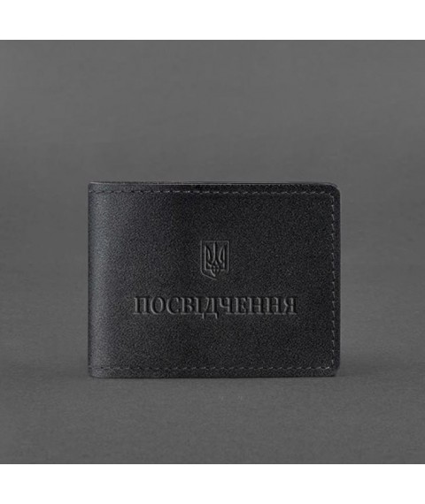 Universal leather ID cover Black