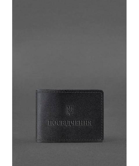 Universal leather ID cover Black