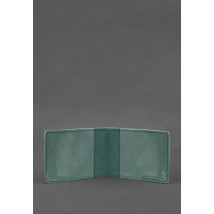Universal leather ID cover green