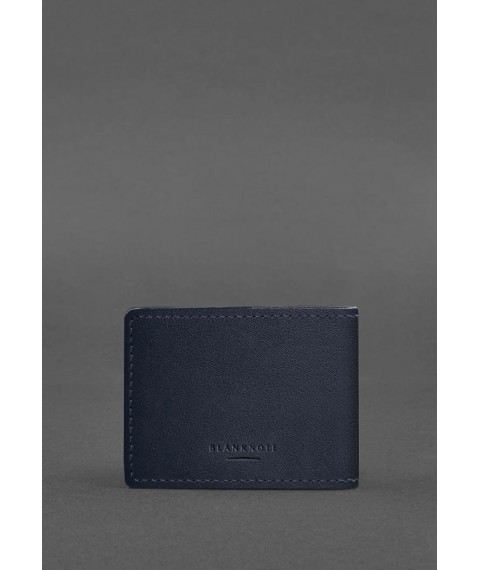 Universal leather ID cover dark blue